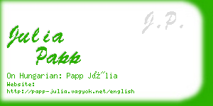 julia papp business card